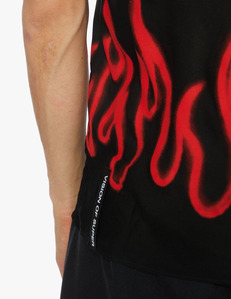 rinascente Vision of Super Bowling shirt flames - black