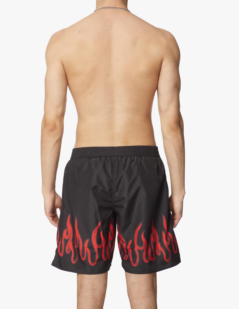 rinascente Vision of Super Swim shorts flames - black