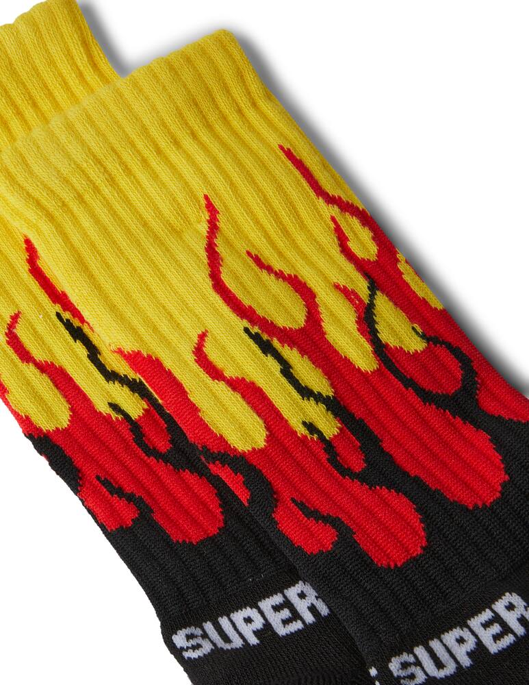 rinascente Vision of Super Calzini con fiamme doppie - nero