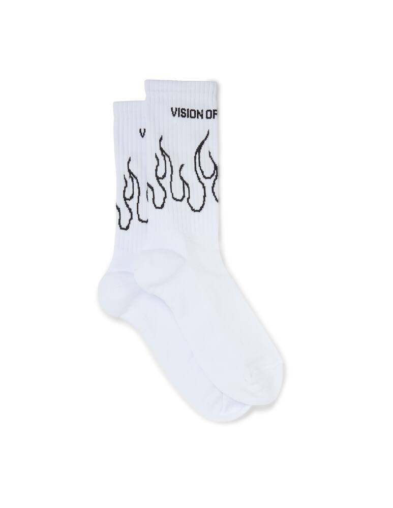 rinascente Vision of Super Socks fire logo - white