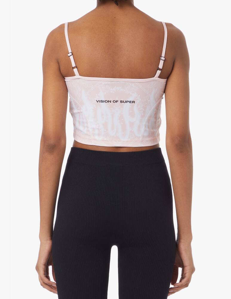 rinascente Vision of Super Bandana print top - pink