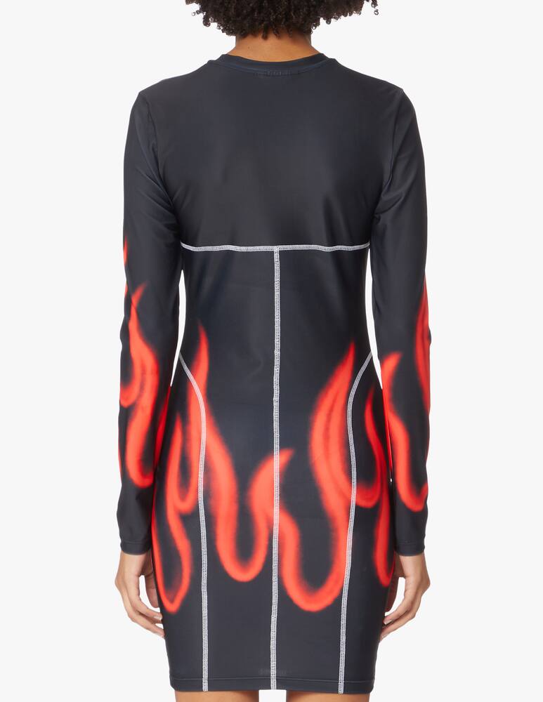 rinascente Vision of Super Mini dress with long sleeves - black