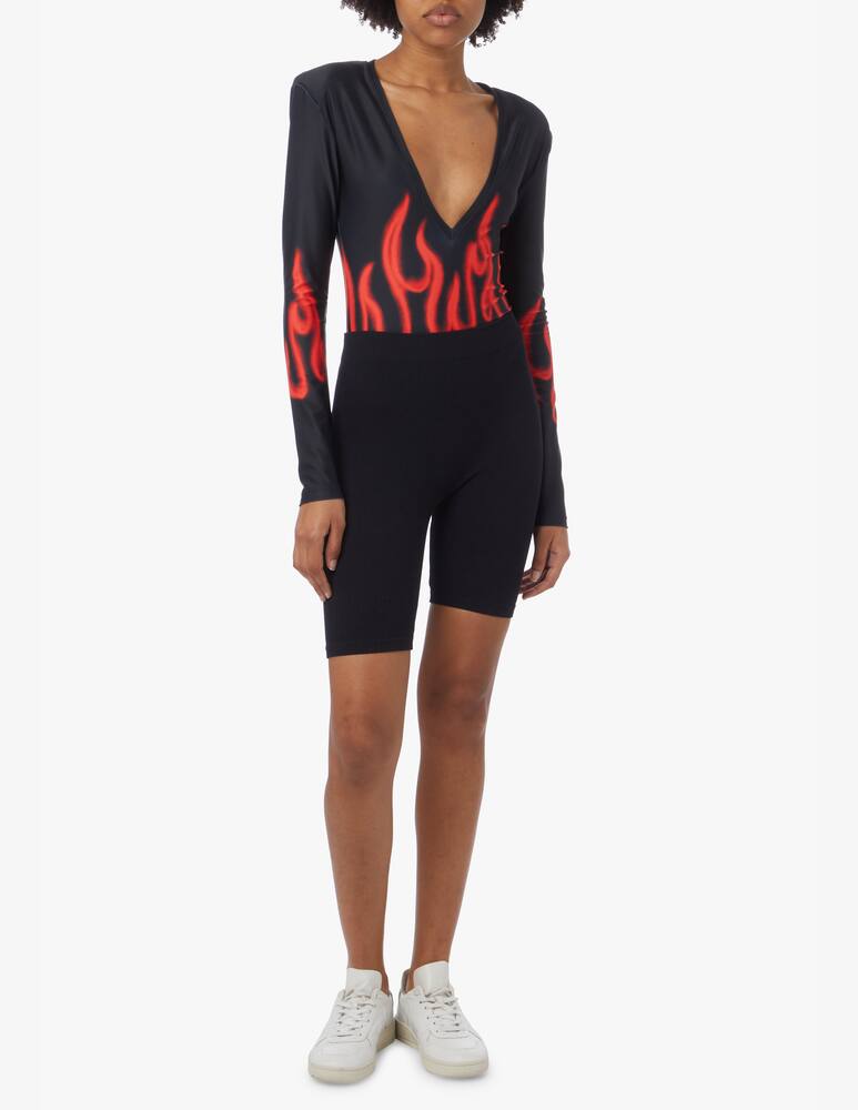 rinascente Vision of Super Long sleeved bodysuit - black