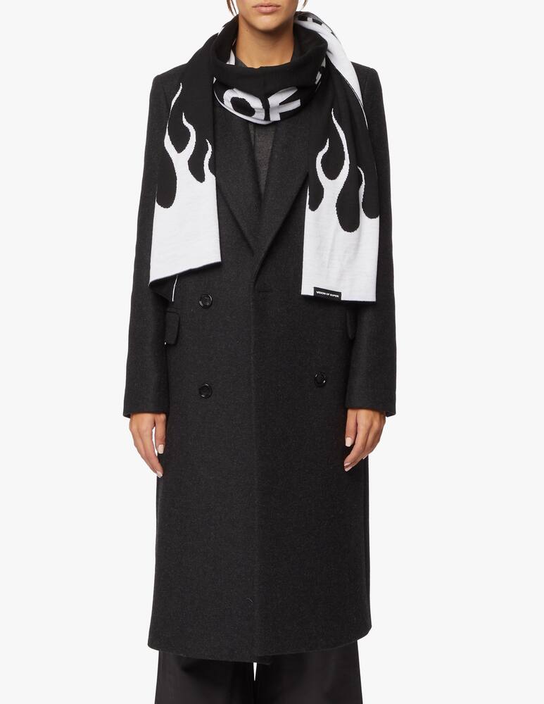 rinascente Vision of Super Sciarpa in misto cotone con fiamma rossa