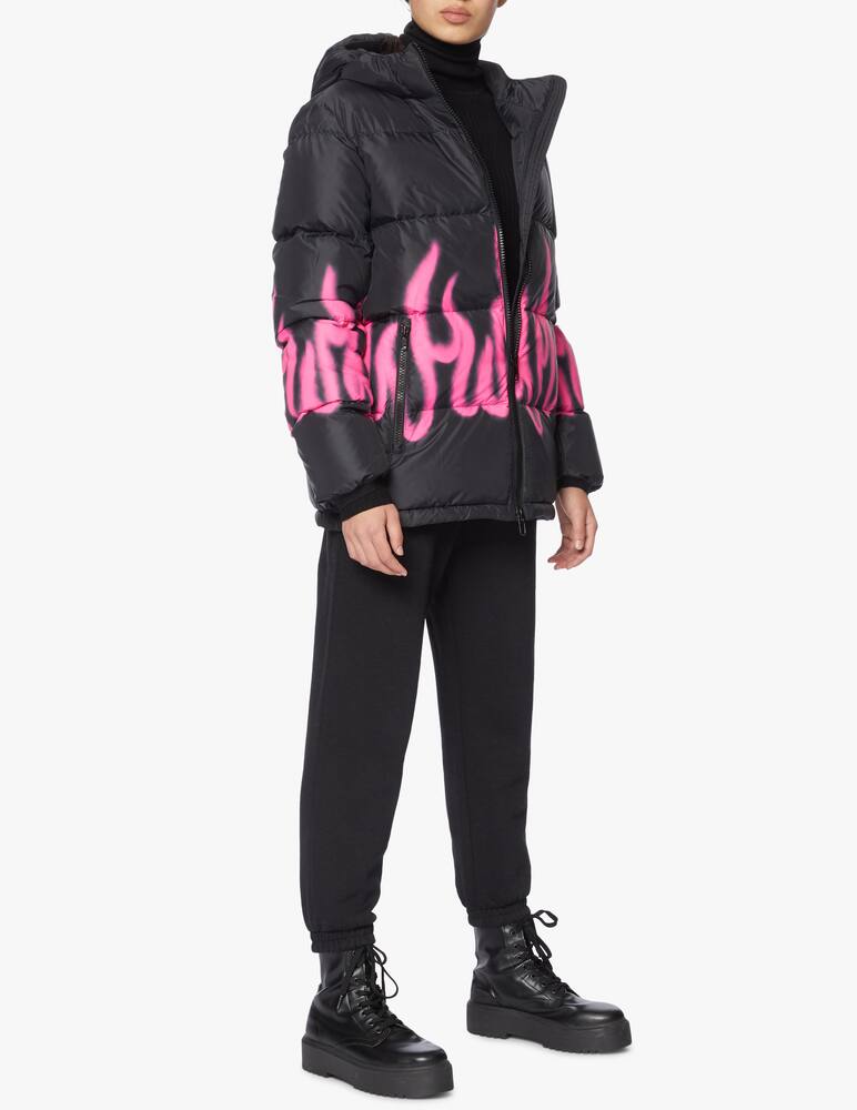 rinascente Vision of Super Down jacket with pink flame