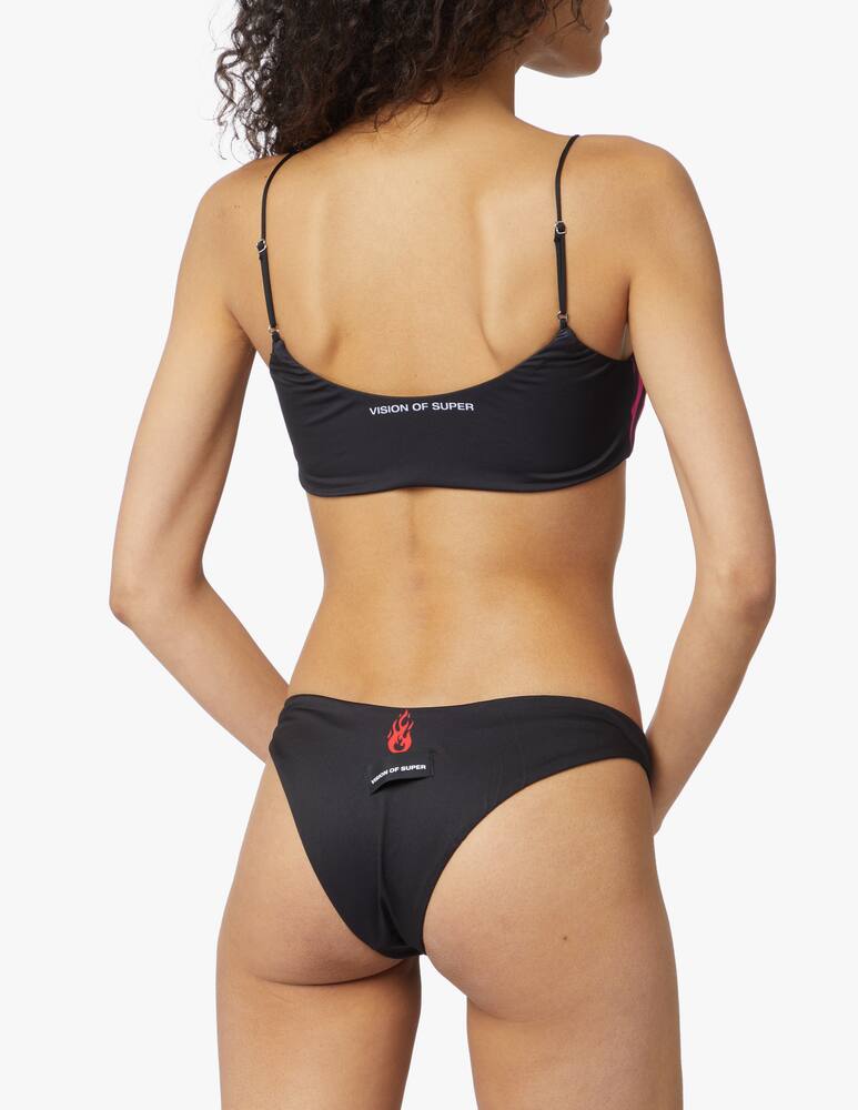 rinascente Vision of Super Bikini con fiamme - nero