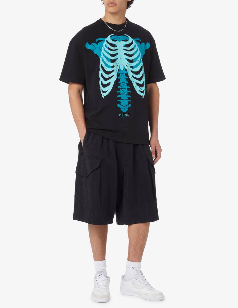 rinascente Phobia T-shirt with light blue skeleton print