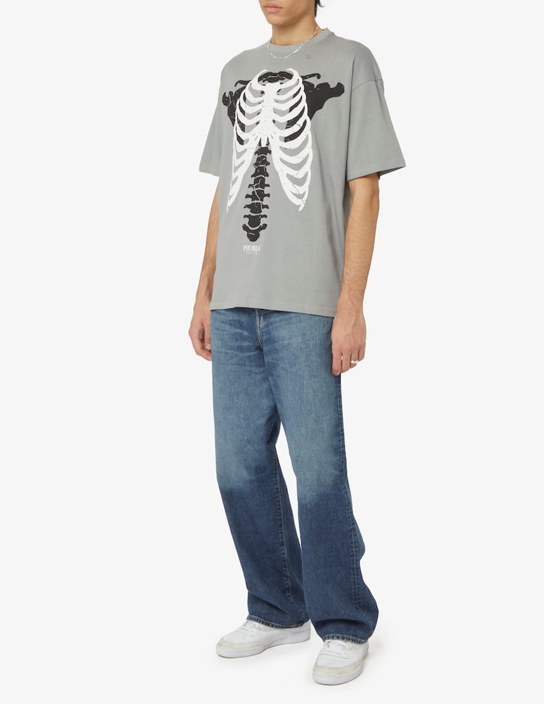 rinascente Phobia T-shirt with black skeleton print