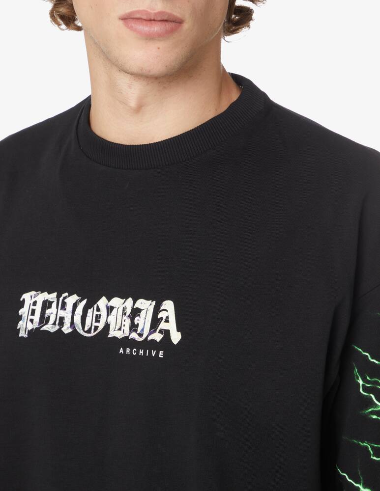 rinascente Phobia Maglietta manica corta lampo gothic verde - Nero