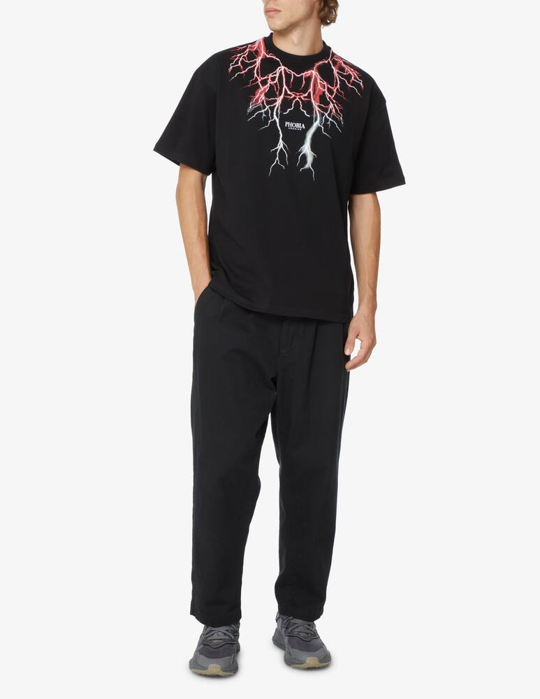 rinascente Phobia Red grey lightning t-shirt - Black
