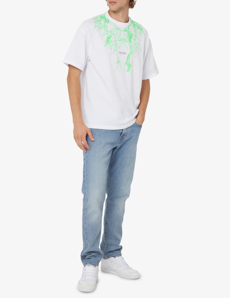 rinascente Phobia Green lightning t-shirt - White
