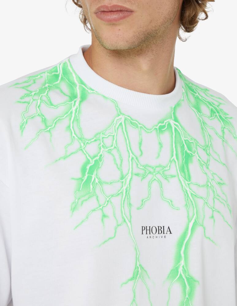 rinascente Phobia Green lightning t-shirt - White