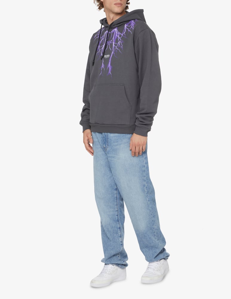 rinascente Phobia Felpa con cappuccio lampo viola - Nero