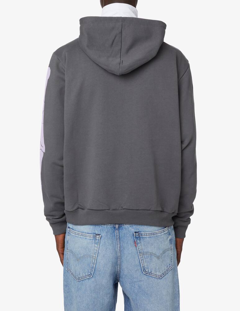 rinascente Phobia Violet skeleton bones hoodie - Black