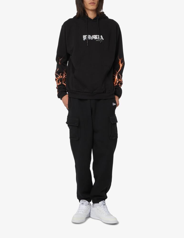 rinascente Phobia Felpa con cappuccio lampo gothic arancio - Nero