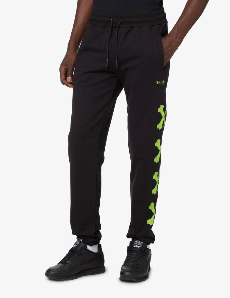 rinascente Phobia Crossed bones fleece pants - Black