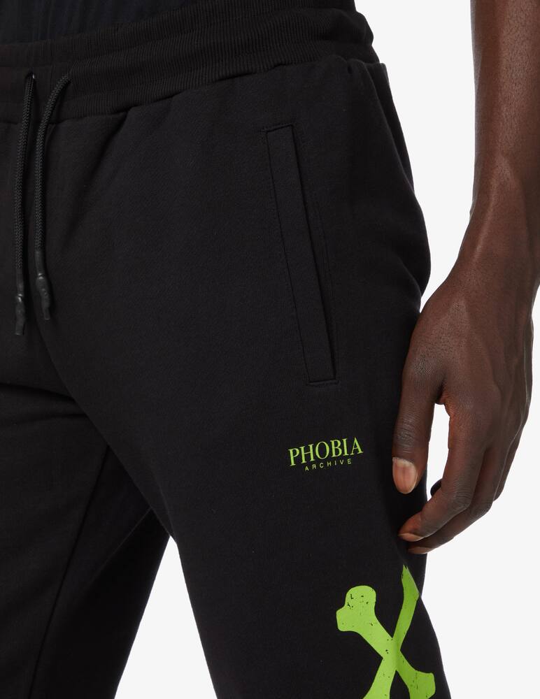 rinascente Phobia Crossed bones fleece pants - Black