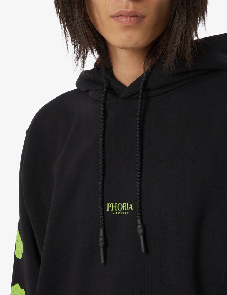 rinascente Phobia Felpa con cappuccio ossa incrociate verde - Nero