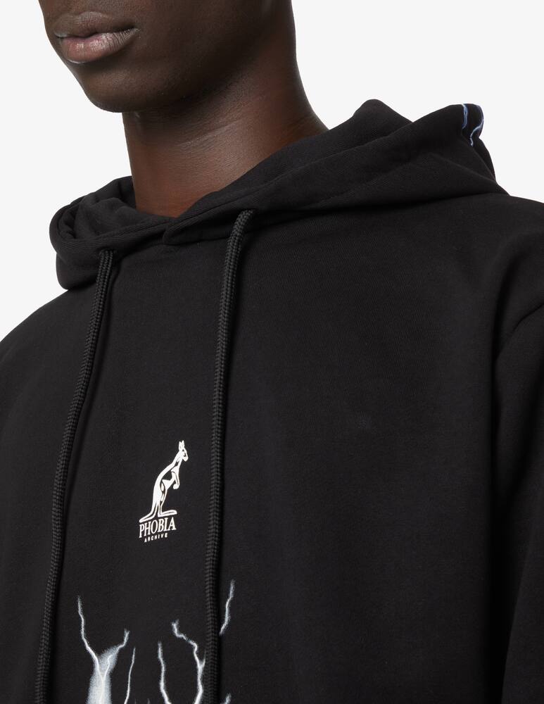 rinascente Phobia Felpa con cappuccio lightning australian - Nero