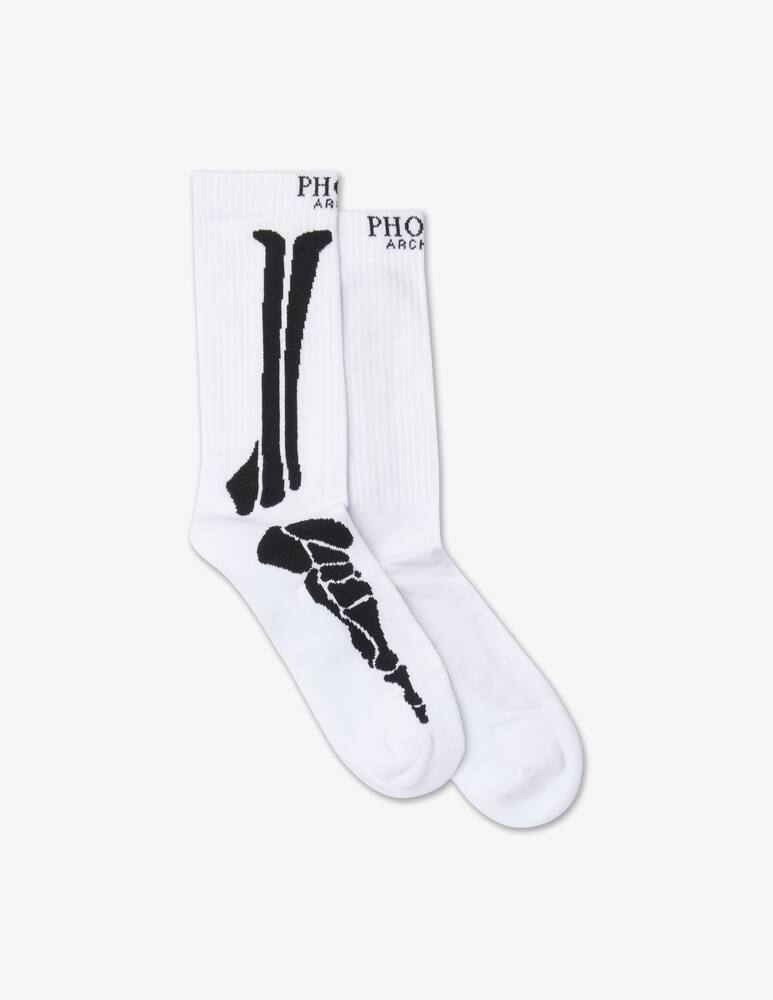 rinascente Phobia Black bones socks - White