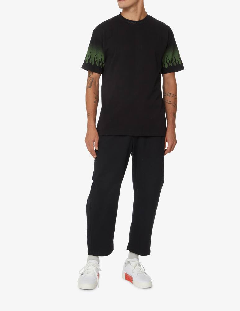 rinascente Vision of Super Maglietta manica corta con fiamme - Nero