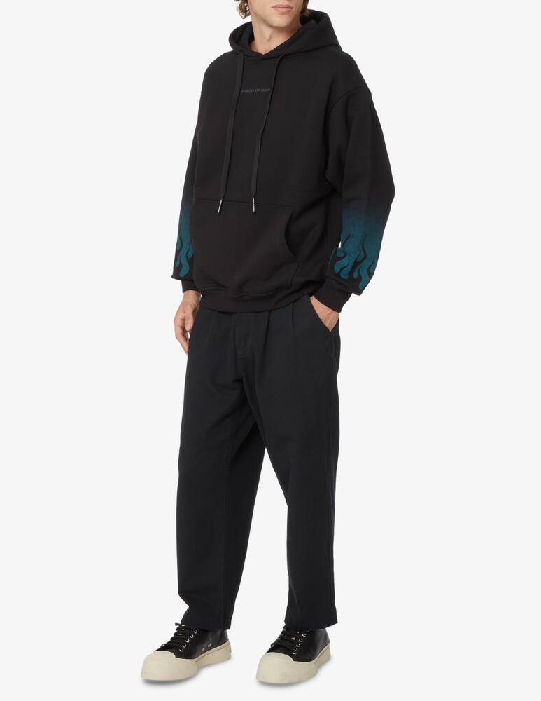 rinascente Vision of Super Hoodie flames  - Black