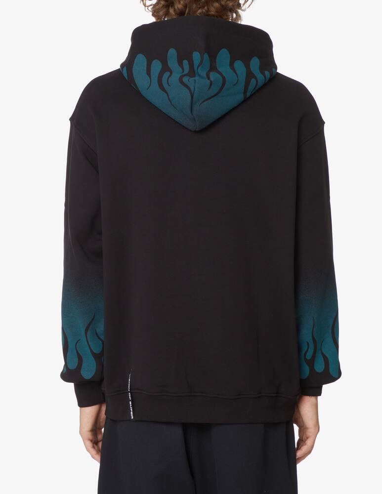 rinascente Vision of Super Hoodie flames  - Black