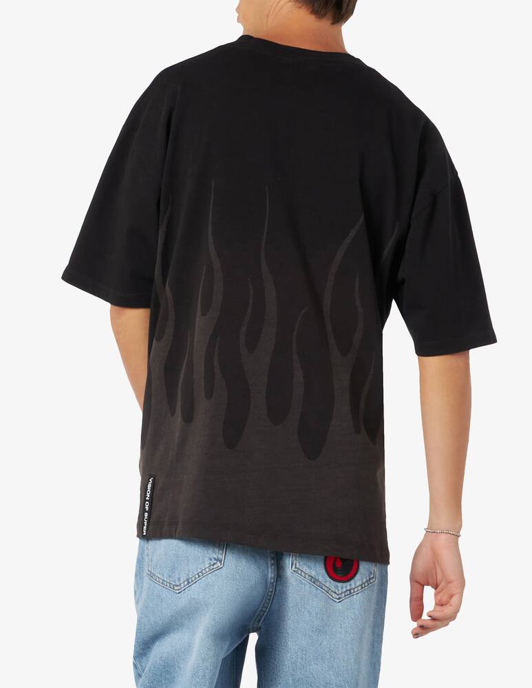rinascente Vision of Super T-shirt with corrosive flames