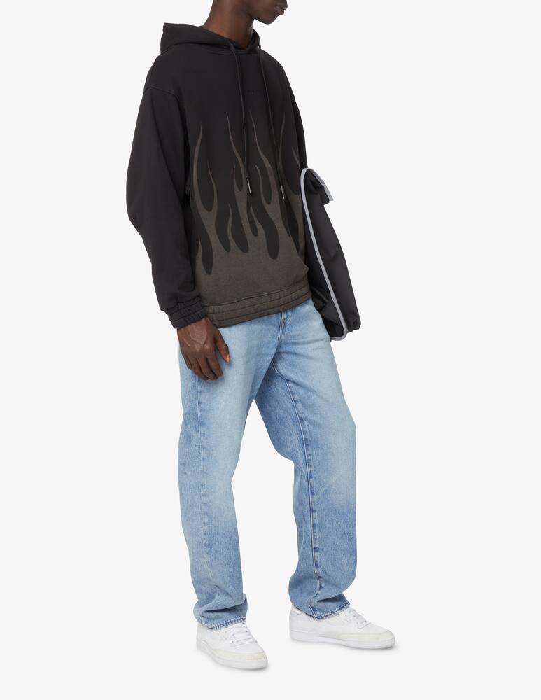 rinascente Vision of Super Hoodie maxi flames laser fog - Black