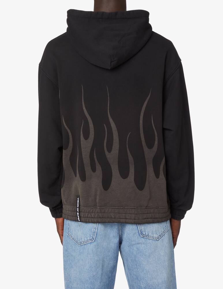 rinascente Vision of Super Hoodie maxi flames laser fog - Black