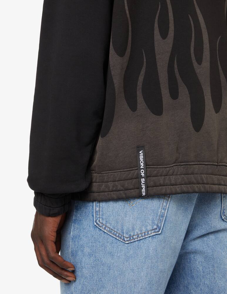 rinascente Vision of Super Hoodie maxi flames laser fog - Black