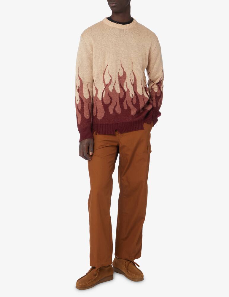 rinascente Vision of Super Maglia in mohair con fiamme - Marrone