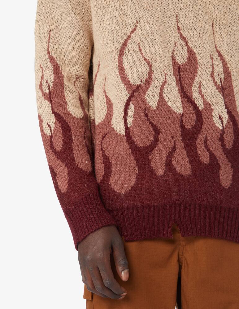 rinascente Vision of Super Maglia in mohair con fiamme - Marrone