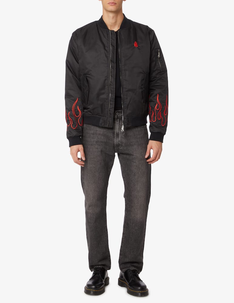 rinascente Vision of Super Giacca bomber fiamma a contrasto maniche