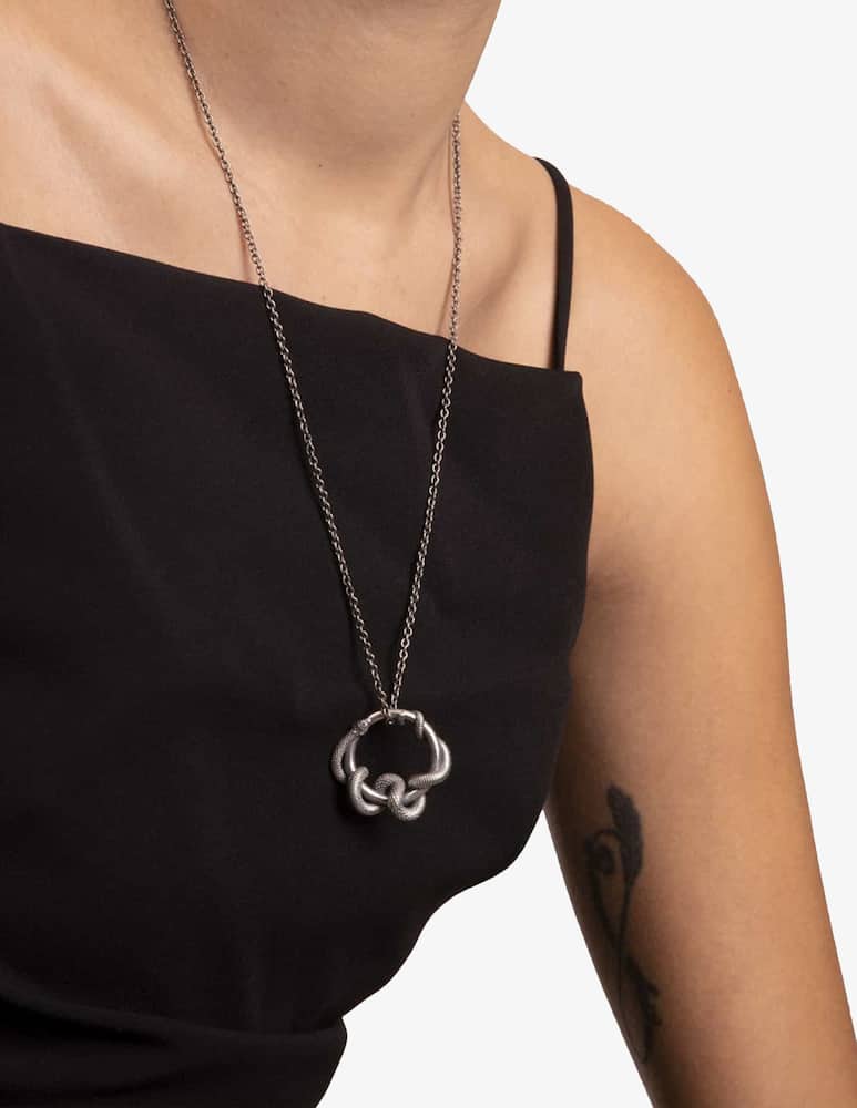 NOVE25 Nahas snake pendant - Silver - picture 2 NOVE25 Nahas snake pendant - Silver - picture 2
