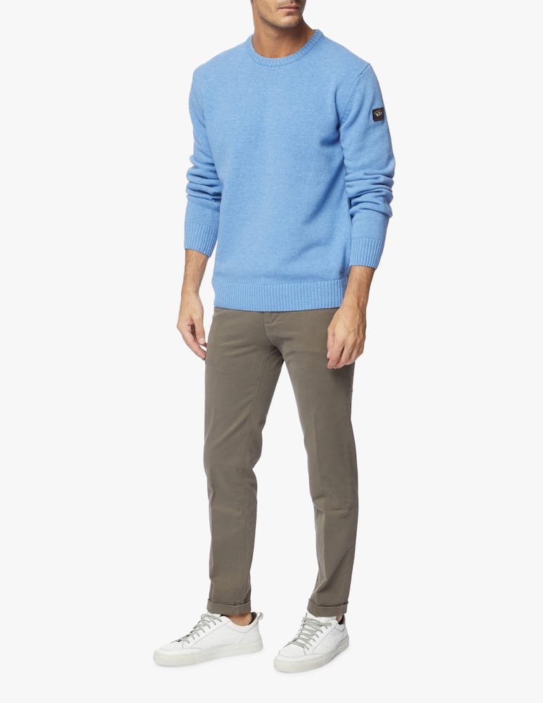 rinascente Paul & Shark Girocollo always collection in lana shetland - Azzurro