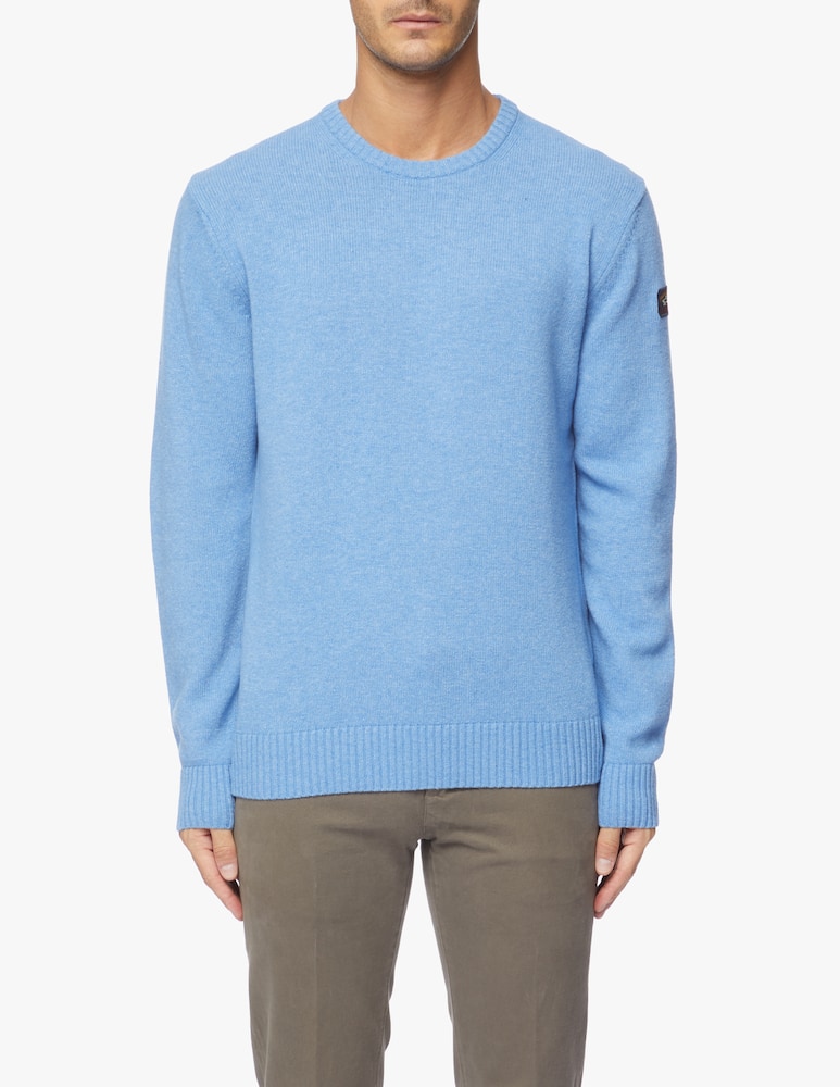 rinascente Paul & Shark Girocollo always collection in lana shetland - Azzurro