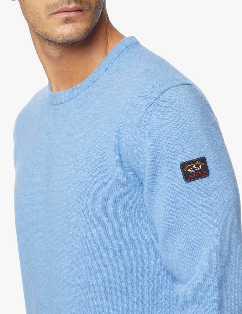 rinascente Paul & Shark Girocollo always collection in lana shetland - Azzurro