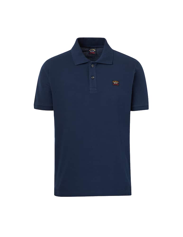 rinascente Paul & Shark Tricolor logo piquet polo - blue