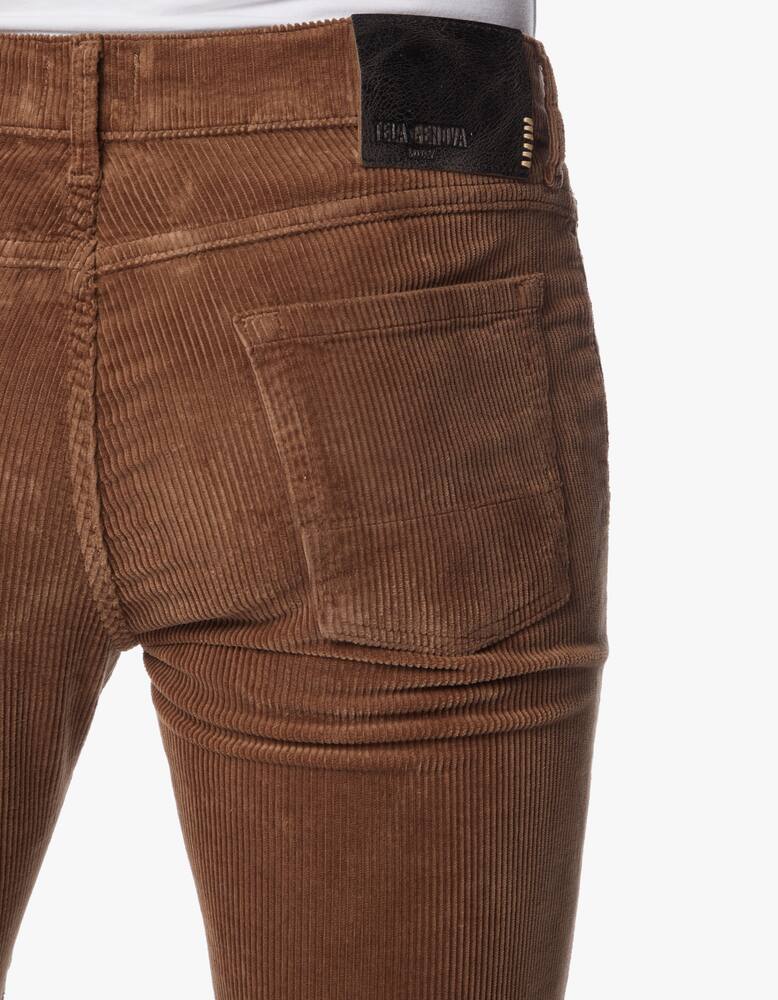 rinascente Tela Genova Pantalone 5 tasche in velluto a coste slim augusto 4s