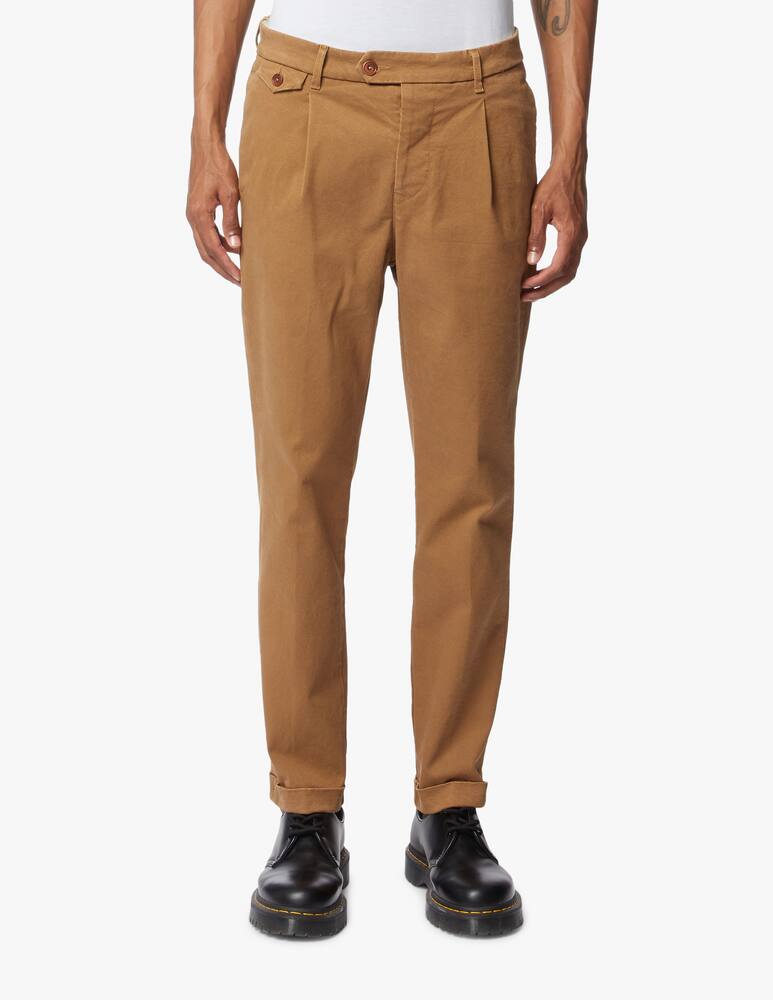 rinascente Tela Genova Pantalone  chino con pence paride-p/6sp