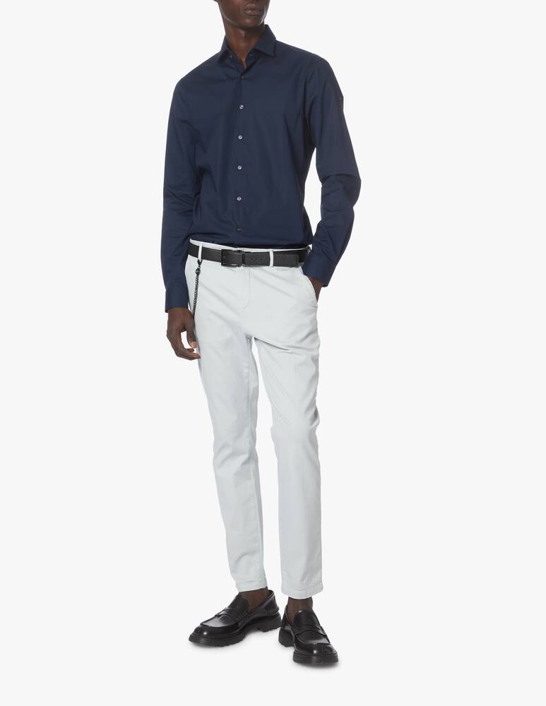 rinascente Michael Kors Camicia slim popeline stretch - blu