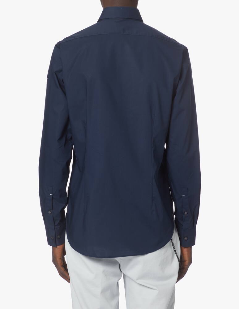 rinascente Michael Kors Camicia slim popeline stretch - blu