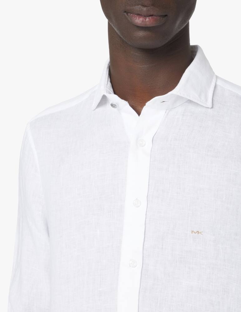 rinascente Michael Kors Camicia slim 100 lino - bianco