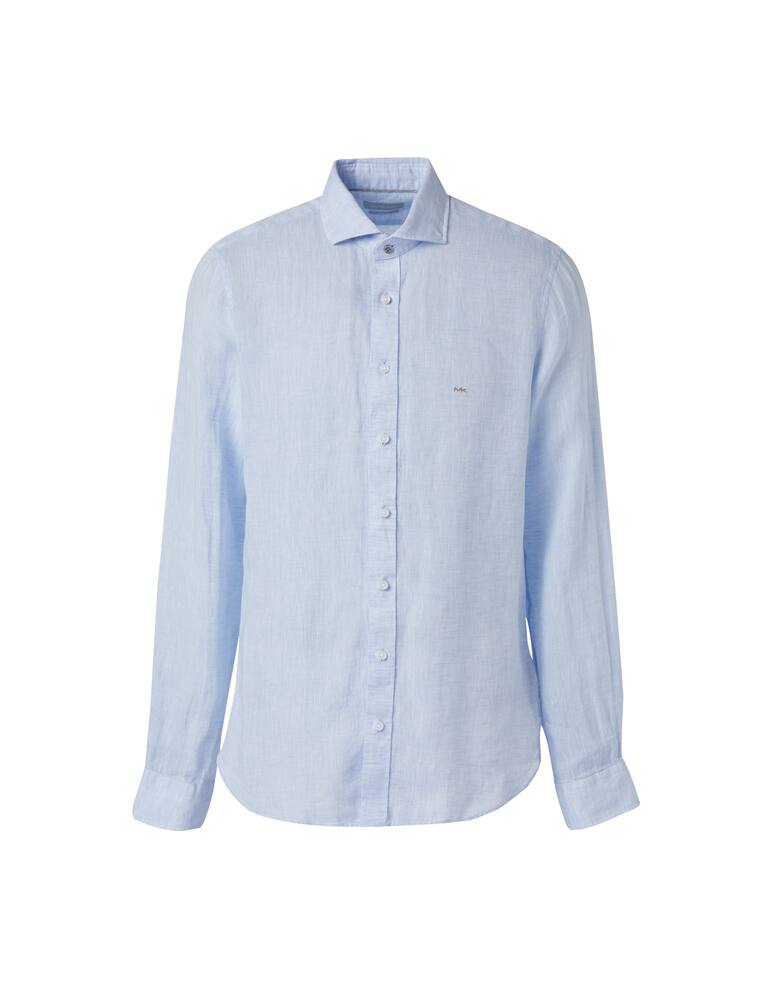 rinascente Michael Kors Camicia slim 100 lino - azzurro