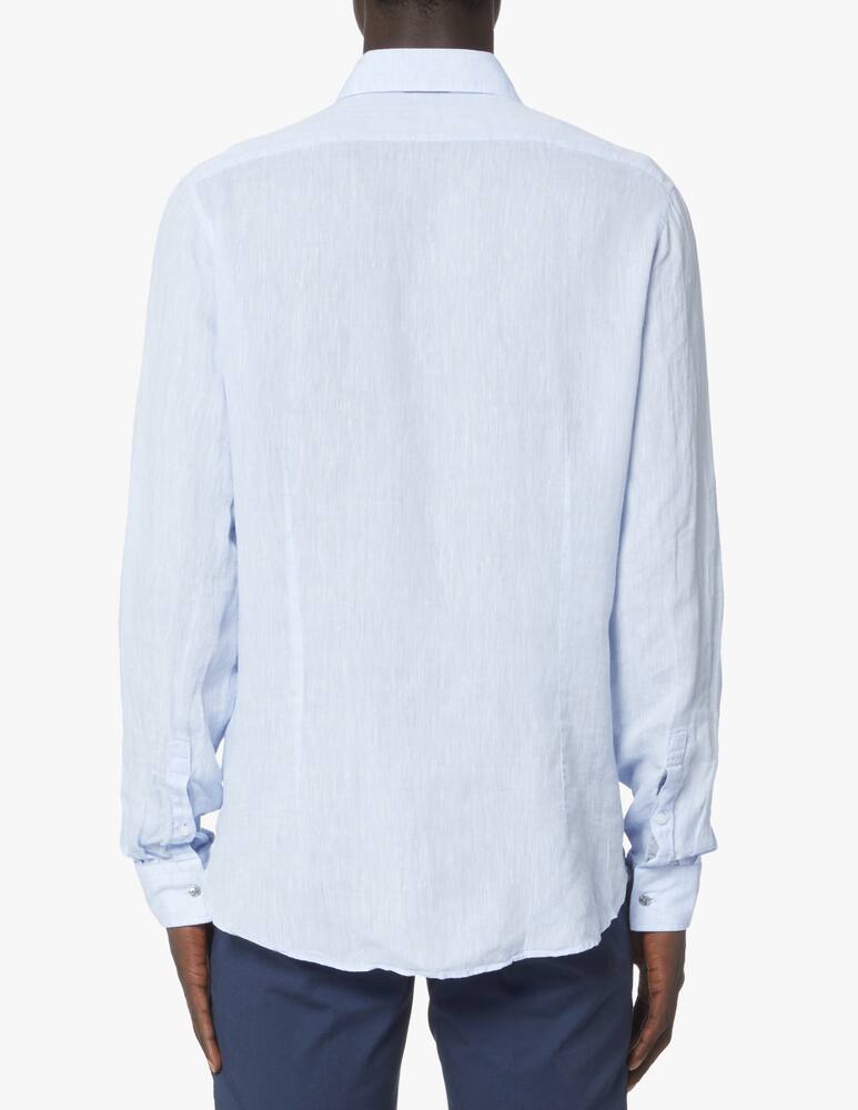 rinascente Michael Kors Camicia slim 100 lino - azzurro