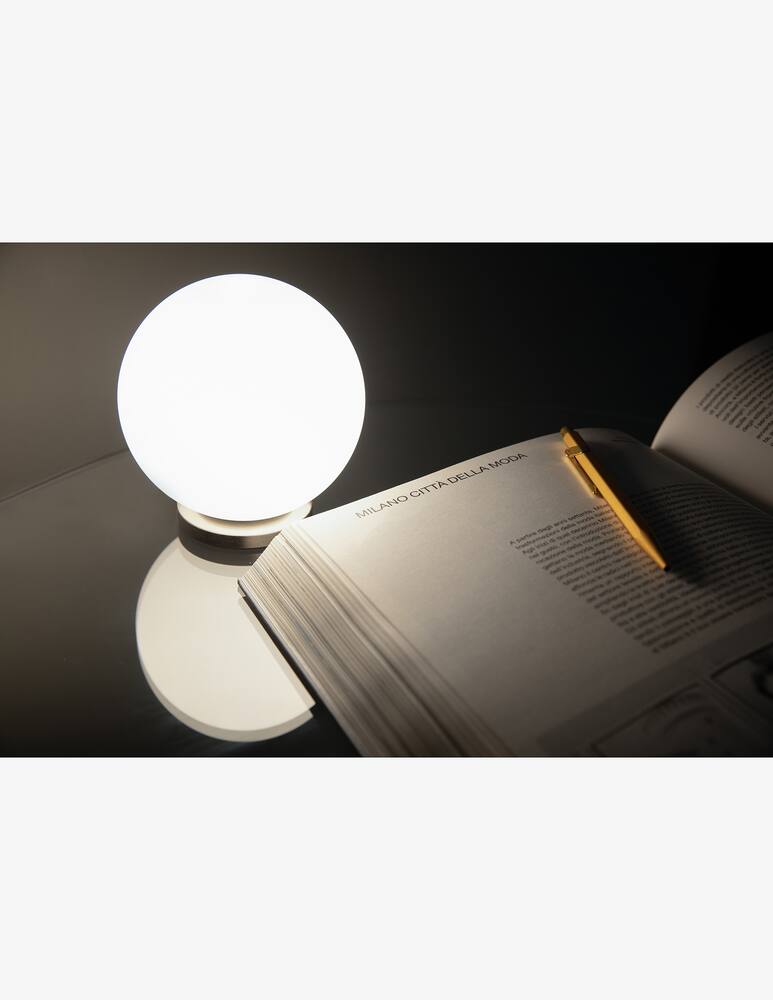 rinascente Fontana Arte Pallina Base Nichel Lampada da Tavolo