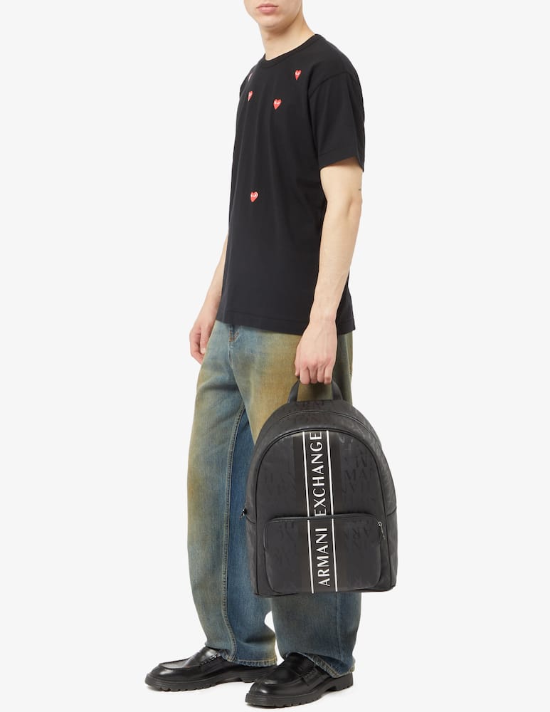 armani jeans faux leather backpack Backpack Ignition For Men A sturdy top handle Armani Exchange BROOKLYN BACKPACK UNISEX