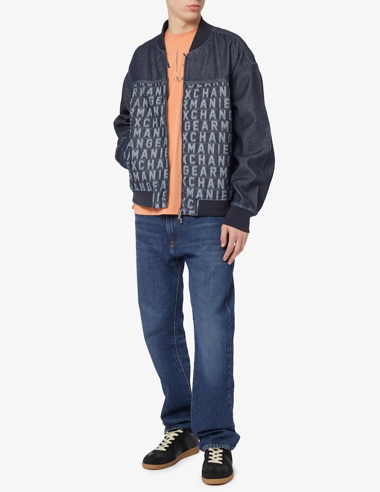 rinascente Armani Exchange Giacca denim logo all over