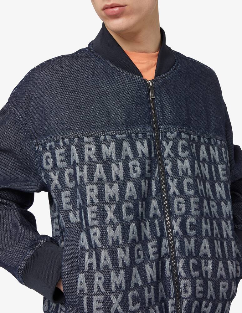 rinascente Armani Exchange Giacca denim logo all over